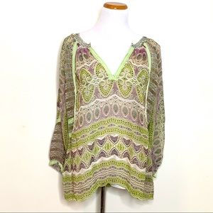 KAS  NEW YORK  Sheer Green top